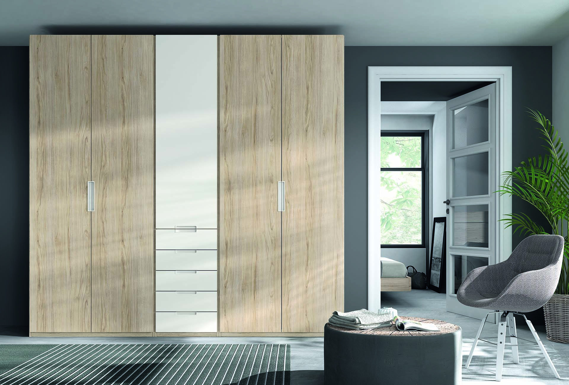 Armario 5 Puertas con Cajones GC-51