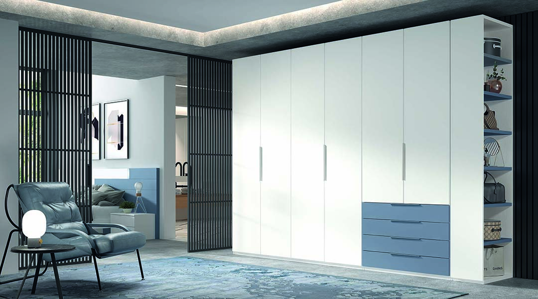 Armario Blanco con Cajones Vistos