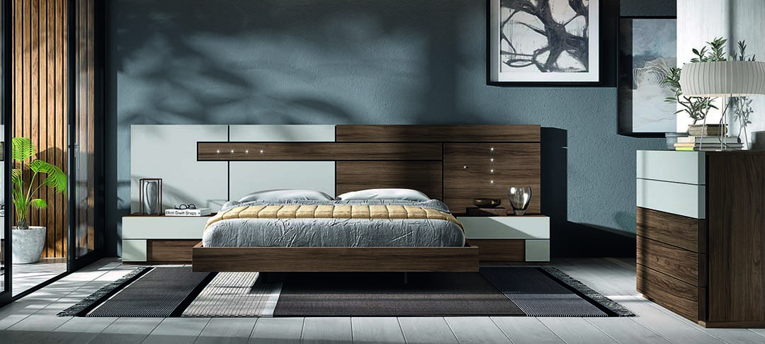 Dormitorio con cabezal Bicolor